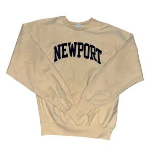 Vintage Pro Weave Newport Crewneck yellow blue patches men’s small Rhode Island